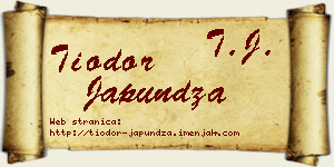 Tiodor Japundža vizit kartica